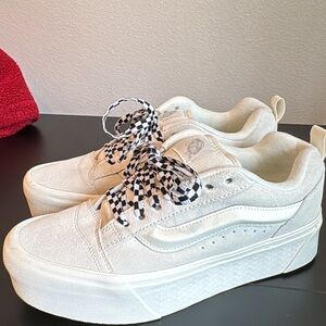 Vans Women's Off-White Platform Sneakers